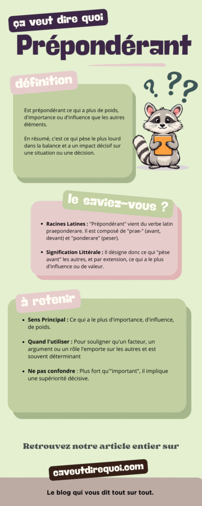 infographie ça veut dire quoi prépondérant