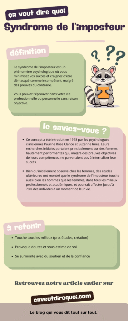 infographie syndrome de l'imposteur